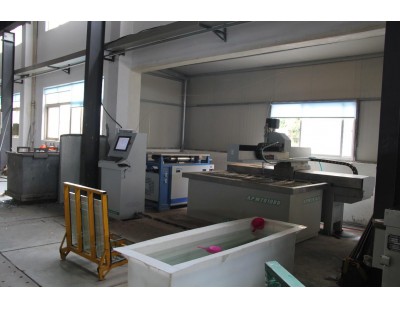 Glass CNC water cutting and punching machine